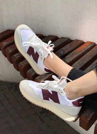 Женские кроссовки new balance 237 white bordo 36-37-38-39-40-418 фото