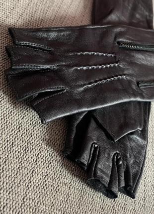 Чорні рукавички без пальців ‘river island4 фото