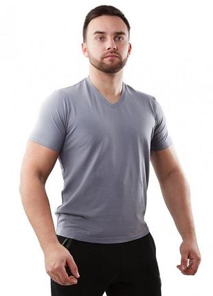 Чоловіча сіра футболка вв043  95% бавовна, 5% еластан україна m l xl 2xl