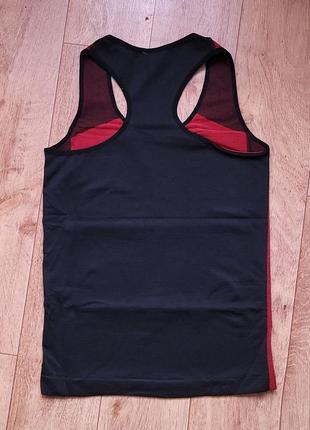 Спортивный комплект женский для фитнеса, топ майка+лосины м/xl р. красный (44-48)4 фото