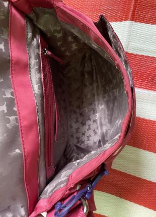 Шикарная яркая кожаная сумка radley через плечо /кроссбоди/кожа+текстиль4 фото