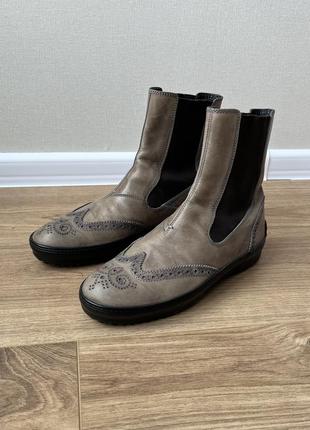 Ботинки tod’s leather ankle boots