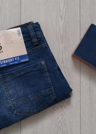 Мужские синие джинсы р. 30/32 straight fit livergy4 фото