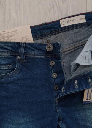 Мужские синие джинсы р. 30/32 straight fit livergy2 фото