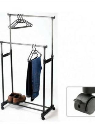 Сборная напольная вешалка для одежды new simple floor clothes rack size 4 полок4 фото