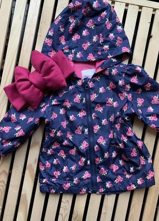 Курточка - ветровка для девочки. 9-12 мес. идеал. состояние