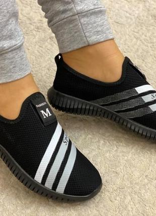 Текстильні мокасини/ кросівки під спортивний стиль