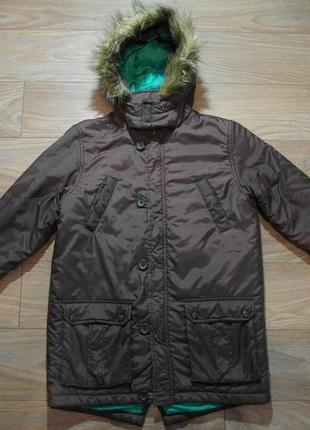 Парка утеплена marks & spencer indigo insulated parka