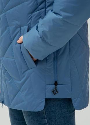 Красивая стеганая демисезонная куртка на силиконе7 фото