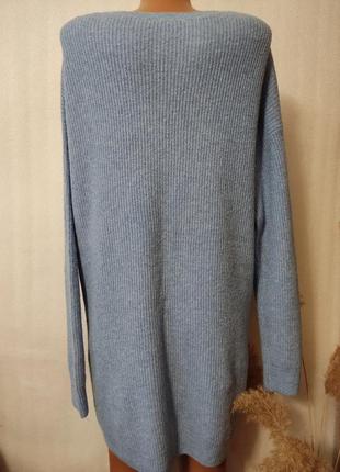 Шикарный теплый удлиненный мирер пуловер,туника,xl5 фото