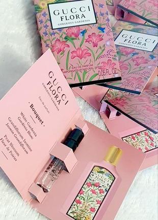 Gucci flora gorgeous gardenia💥edp оригинал миниатюра пробник mini spray 1,5 мл книжка2 фото