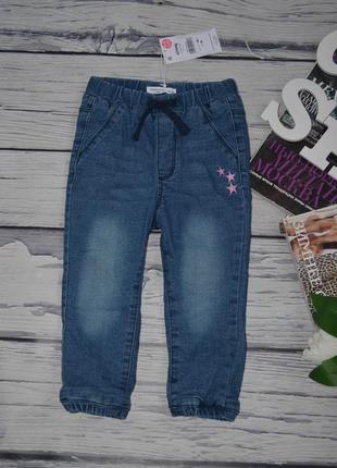 1-2 / 2-3 роки фірмові штани джинси джоггери дівчинці утеплені флісом на флісі sinsay6 фото