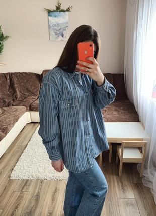 Джинсова рубашка сорочка  від levis , oversize, котонові рубашка .6 фото