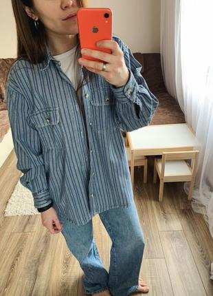 Джинсова рубашка сорочка  від levis , oversize, котонові рубашка .8 фото