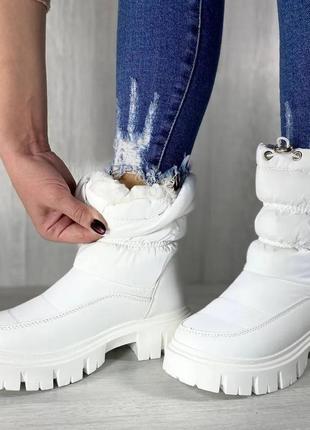 Жіночі зимові чоботи сапоги дутики3 фото