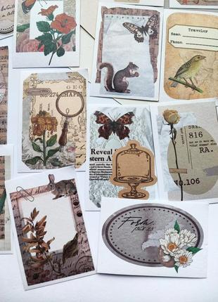 Набор #135 наклейки для скрапбукинга,грибы,цветы, картинки изображения наклейки стикеры для ежедневников блокнота скетча книжка6 фото