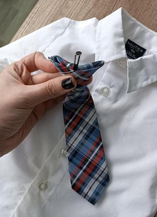 Рубашка с галстуком и жилеткой для мальчика торговой марки  nautica на возраст 12 месяцев.4 фото