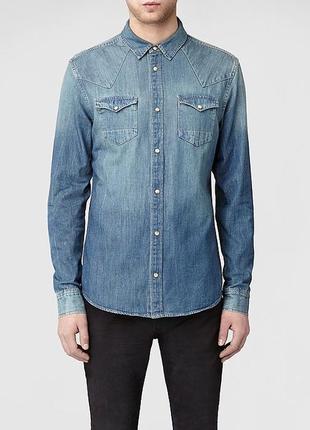 Чоловіча джинсова сорочка від відомого бренду allsaints.