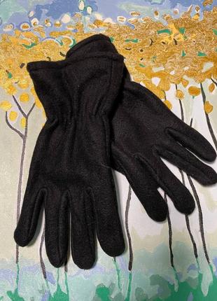 Чорні флісові рукавички