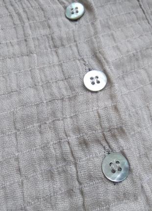 Стильна фактурна блуза/рубашка бавовнв/льон р-р s-m zara8 фото