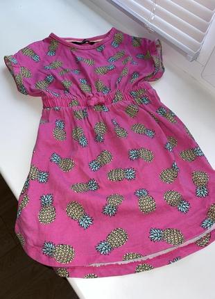 Дитяче плаття сарафан ананаси літня сукня на дівчинку3 фото