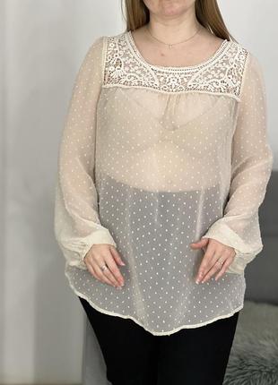 Ніжна шифонова блуза в стилі бохо №727 фото
