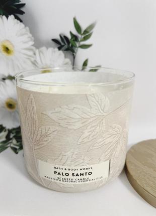 Свічка 3-фітіля palo santo від bath and body works2 фото