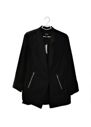 Блейзер mexx оверсайз пальто пиджак плащ черный чорний піджак демисезонный демісезонний2 фото