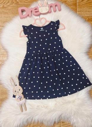 Плаття, сукня h&m в сердечках на 3-4 роки