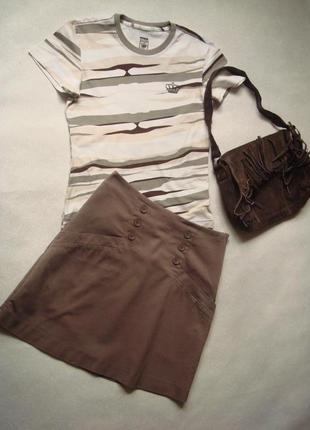 Стильная юбка цвета тауп h&m1 фото