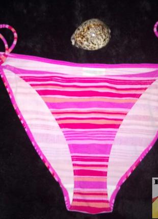 💞👙розовые полосатые купальные трусики,на завязках 16. распродажа.