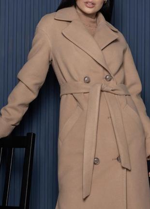 Качественное шерстяное пальто миди очень теплое к -10 🥰❤️2 фото
