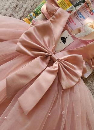 Сукня для дівчинки дитяча пишна гарна святкова 1 рік 2 3 4 5 6 роки рожеве принцеси красиве 80 86 92 98 104 110 116 1229 фото