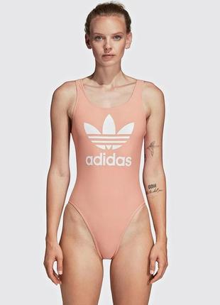 Коралловый спортивный купальник adidas tacros 3str swimsuit