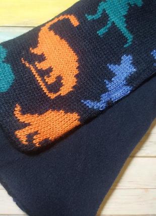Набір шапка шарф перчатки 4-15 років діно комплект3 фото