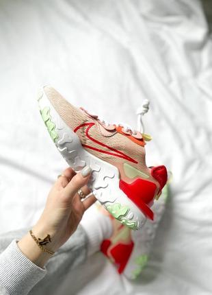 Кросівки nike react vision beige white red3 фото