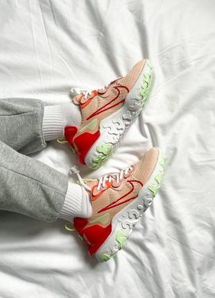 Кросівки nike react vision beige white red6 фото