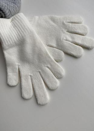 Рукавиці рукавички перчатки молочные айвори1 фото