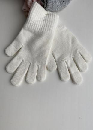 Рукавиці рукавички перчатки молочные айвори2 фото