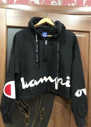 Укорочённая худи толстовка. champion