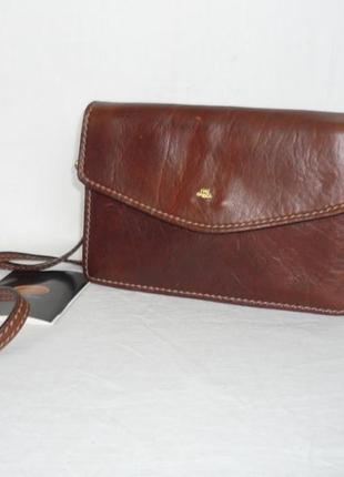 The bridge genuine leather made in italy маленькая кожаная сумка кроссбоди новое состояние2 фото