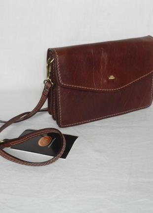 The bridge genuine leather made in italy маленька шкіряна сумка кросбоді новий стан