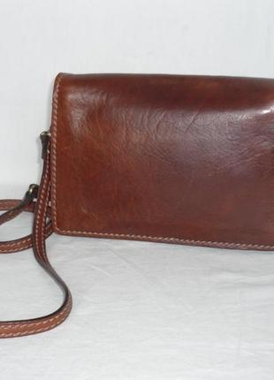 The bridge genuine leather made in italy маленькая кожаная сумка кроссбоди новое состояние5 фото