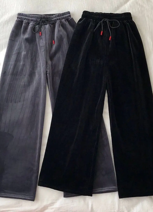 Женские брюки кюлоты велюр 42-44, 44-46, 46-48 2 цвета razg6220-240све
