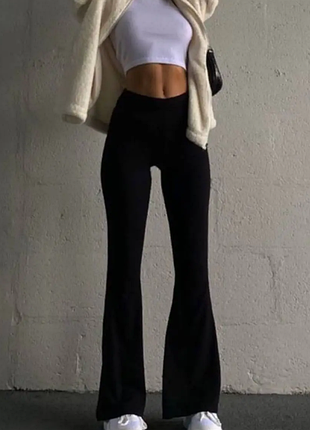 Женские брюки клеш рубчик 42-44, 44-46, 2 цвета razg6220-177све