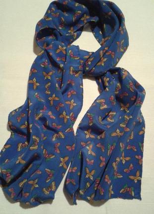 Шарф весенний легкий с бабочками