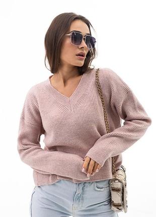 В`язаний жіночий пуловер oversize.🗜🧰🔰2 фото