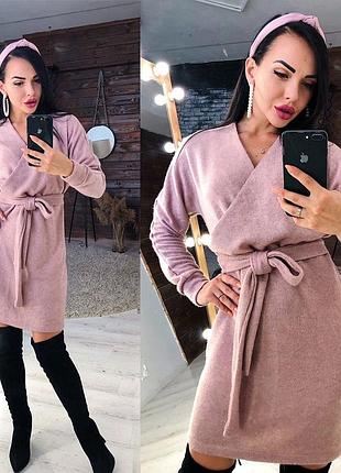 Разовое платье короткое, повседневное платье, теплое ангоровое платье, короткое платье на работу, платье распродаж скидка