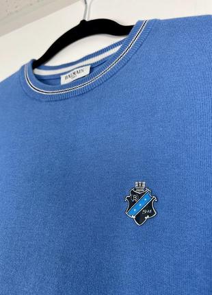 Кофта светр унісекс лонгслів колір електрик синя balmain розмір м/с3 фото