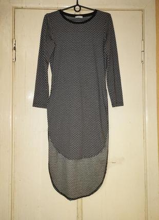 Платье в горошек туника в горошек кофта длинная в горошек.